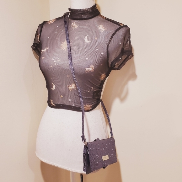 ADRIENNE VITTADINI glitter wallet with strap - Picture 2 of 11